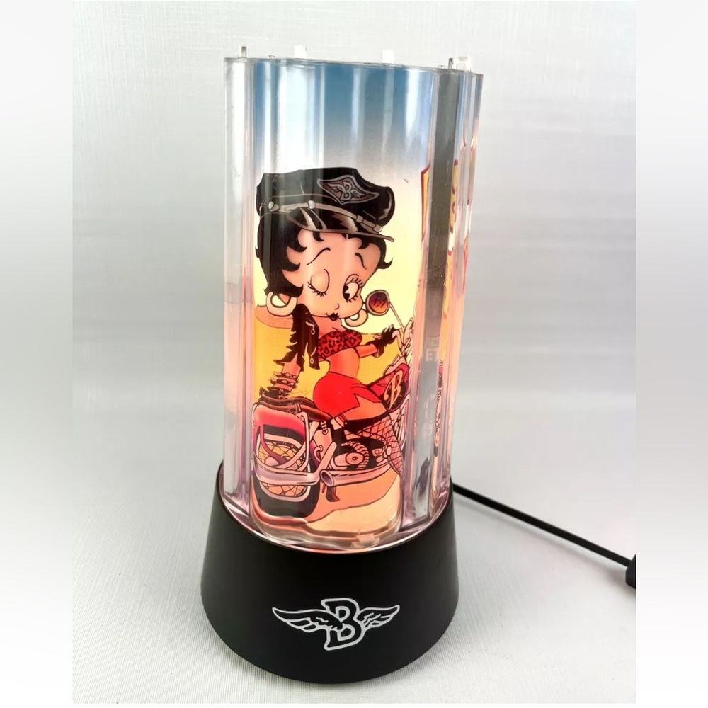 Betty Boop Motorcycle Tanaka Motion Lamp, Works, Nightlight, Light, Cartoon READ